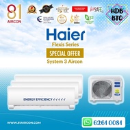 𝐇𝐚𝐢𝐞𝐫 System 3 R32 Aircon【5 Ticks】81 Aircon