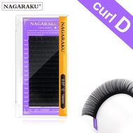 NAGARAKU Curl D Premium Matte Black Faux Mink Eyelash ขนตาปลอมขนตานุ่มและเป็นธรรมชาติ