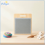 Stainless Steel Teeth Wooden Wool Blending Board Easy to Use Fiber Carding Comb Set Large Work Surfa