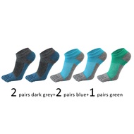 5 Pairs Pure Cotton Five Finger Ankle Socks Mens Sports Breathable Comfortable Shaping Anti Friction