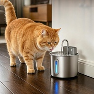 Stainless Steel Pet Water Fountain Silent Smart Circulation Dog Dispenser Cat Drinking C8f7