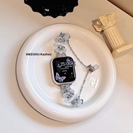 KVZUVUU | Dây Đeo Đồng Hồ Kim Loại Tương Thích Apple Watch với Đá Cat Eye Swarovski
