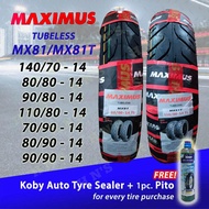 MAXIMUS Tubeless Tires R14 ( 70/90-14 , 80/90-14 , 90/90-14 , 80/80-14 , 90/80-14 , 110/80-14 , 140/