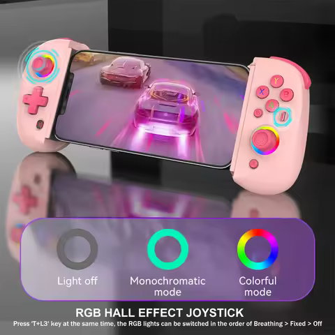 NEW BSP D8 RGB Tablet Controller Wireless Handle for Switch Game BT-Compatible Stretching Joystick f