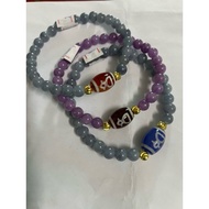 6mm QUARTZ BRACELET MIXED WITH LUCKY DZI ms f ABT2