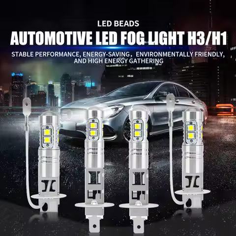 2pcs H3 LED H1 LED Bulb Super Auto Day Night Driving Running Light for Car Headlight Bulbs 12V Light