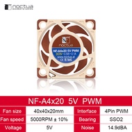 Noctua NF-A4x20 40มม. พัดลมเคสคอมพิวเตอร์5V/12V PWM/FLX พัดลมพัดลมระบายความร้อน CPU Kipas Angin Keci