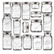 [48H Shipping] American-style glass mason jar, glass sealed jar, herb jar, tea jar, storage jar, sna