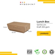 Kraft Paper Lunch Box (S) 12x7x5 Laminated