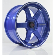 TE37-RT 17 inch 4X100 CAR SPORT RIMS CHEAP WHEELS BLUE MACHINE LINE