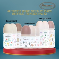 Autumnz PP Wide Neck Feeding Bottle SINGLE 5oz 8oz 11oz Botol Susu