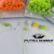 Pelampung Pancing Busa 1 Warna Atau Kumbul Kambangan Spon Benang Buat Mancing Bentuk Bulat Isi 5 Pcs