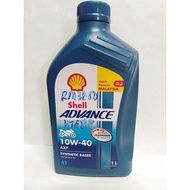 SHELL AX7 4T SHELL ADVANCE AX7 10W-40 10W - 40 SYNTHETIC 1LITER 1L OIL 100% ORIGINAL MINYAK HITAM 4T OIL MINYAK 4T