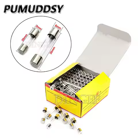 100PCS 5*20mm 6*30mm Fast Blow Glass Tube Fuses 5x20mm 6x30mm 250V 0.5A 1A 2A 3A 4A 5A 6A 8A 10A 15A