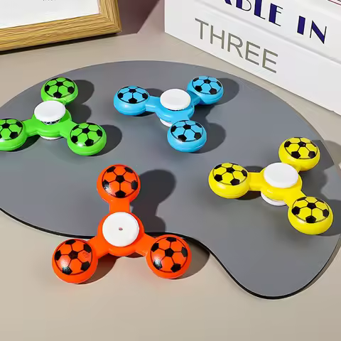 Soccer Ball Shape Spinners Cute Toys, Birthday Party Gifts, 2.76inches, Novel Pet Spinning Toys Outd