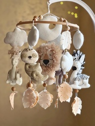 嬰兒移動音樂嬰兒床之旅，帶卡拉斯、大象、老虎、長頸鹿、獅子