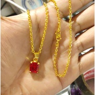 24k gold crystal necklace