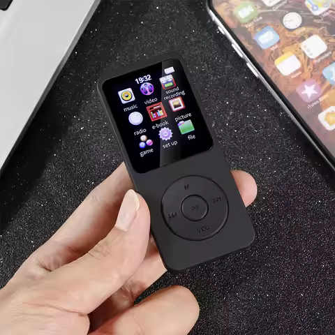 MP3 MP4 Player Bluetooth-Compatible5.0 Sports MP3 Player 1.8in Color Screen Music Stereo Player Gift