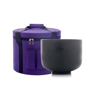 Hye-eun 8 Inch Black Crystal Singing Bowl 440Hz/432Hz Tibetan Bowl for Yoga Meditation Sound Healing