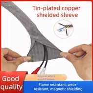 Self-wrapping tinned copper shielded signal open-metal anti-bite sleeve anti-interference wire harne