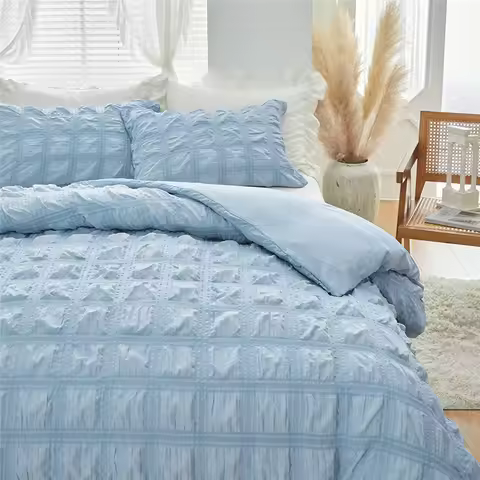 Duvet Cover Set AB Side Comforter Cover+Pillowcase Puff Home Bedding USA/EU King Single No Sheet Bet