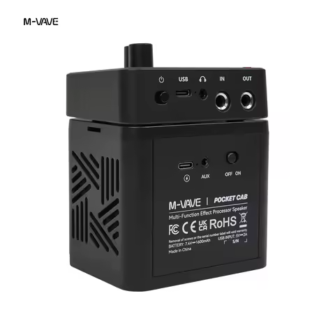 M-VAVE POCKET COMBO Guitar Pocket Amp & Pocket Cabinet with Built-in Speaker, Battery Powered Multi 