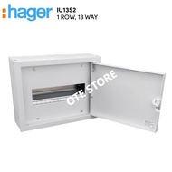 HAGER IU13S 13WAY IP41 METAL DISTRIBUTION BOARD