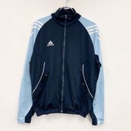 二手 2000 年代adidas復古海軍藍運動外套/球衣