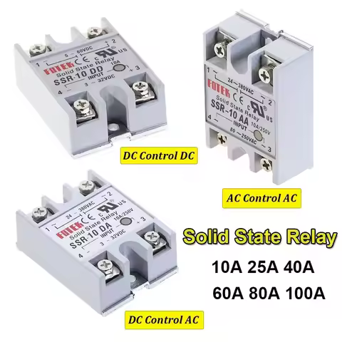 Solid State Relay SSR-10DA SSR-25DA SSR-40DA 3-32VDC TO 24-380V AC