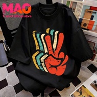 COD (จัดส่งในกรุงเทพฯ) MAO Shop เสื้อยืดพิมพ์ลายดีไซน์สนุกสนาน เสื้อสไตล์เกาหลี ทรงหลวมๆ TX09
