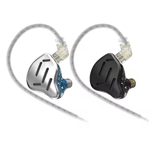 KZ ZAX 1DD 7BA Hybrid in Ear Earphones HIFI Music Metal Headset Replaceable Cable