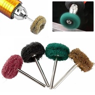 [AU]❀4pcs Set Abrasive Wheel Nylon Buffing Brush Grinding Wheel Rotary Tool 3mm Shank