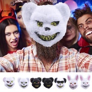 Scary Face Cushion Frightening Face Cushion Creepy Halloween Face Cushion with Led Lights for Party 