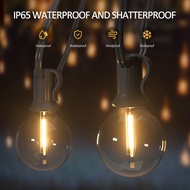 Outdoor Solar G40 String Lights Waterproof Fairy Lights for Patios Party Garden