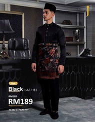 Baju Raya Jakel Limited Premium Italian Paloma Cekak Musang Slim Fit Free Butang Baju &amp; Pin Exclusive