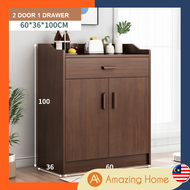 AmazingHome 2 Door 1 Drawer Kitchen Cabinet Dining Cabinet Sideboard Buffet Kabinet Dapur Almari