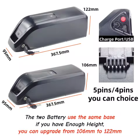 Ridstar Q20 E26 48V 52V 10.4Ah 15Ah 17.5Ah 20Ah 23Ah Down tube Li-ion Ebike Battery for Ridstar E Bi