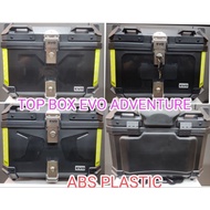 TOP BOX ABS PLASTIC EVO ADVENTURE 45L FREE STICKER INNER BAG BASE PLATE BESI SCREW SET