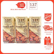 137 Degrees Unsweetened Pure Almond Milk 180ML (Lot of 3 Boxes)