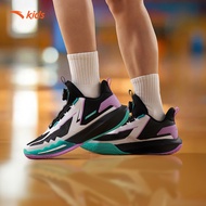 anta kids boys big kids spark basketball shoes 3125B1113-3 -black//purple (kasut bola keranjang kana