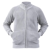 Sweater Rajut Tebal Bahan Wol Resleting Depan Turtleneck Pria Wanita Sweter Wol Tebal