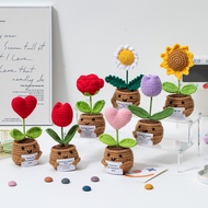 Cotton yarn crochet plant bonsai knitting bonsai mini cute bonsai