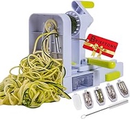 Brieftons QuickFold 5-Blade Spiralizer: Versatile & Compact Foldable Vegetable Spiral Slicer, Best V