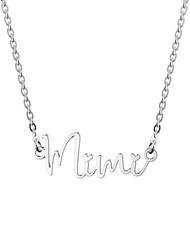 Yooborn Grandma Necklace Jewelry Gifts Gigi Mimi Nana Nanny Stainless Steel Engraved Heart Pendant N