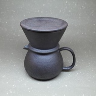 玄寂鏽鐵 手沖咖啡壺組 手作陶藝
