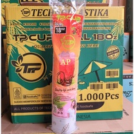 Plastic Iced Tea Cup Flat Slim OvalBENING 18oz 22oz TPP Techno Jumbo contains 50 pcs