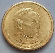 Koin 1 Dollar Amerika Presiden John Tyler Tahun 1841-1845 One Dolar Liberty United States of America