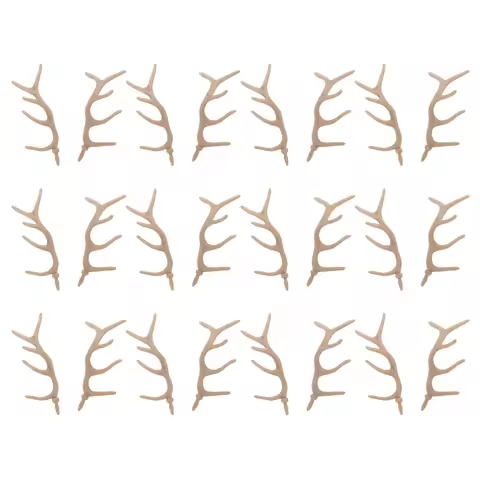 12Pairs Delicate Branch Craft Antler Snowman Ornament Christmas Mini Reindeer Antler Craft For Craft