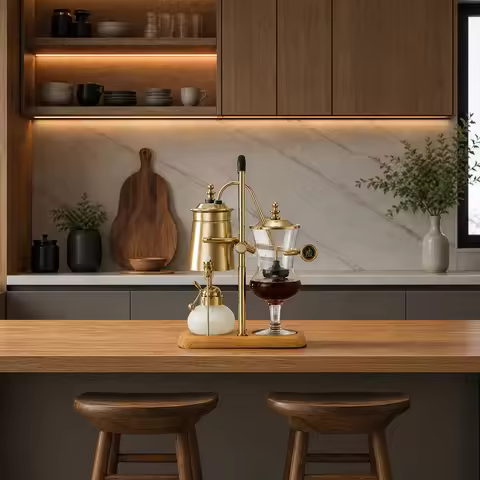 Unique Gravity Balance Siphon Coffee Maker, Vintage Manual Coffee Maker, Gravity Coffee Maker for Of