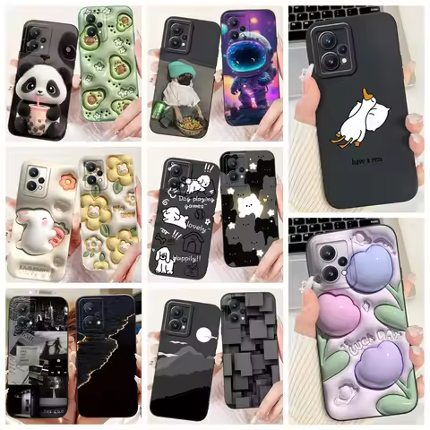 Funda For Realme 9 Pro+ Realme 9 9i 4G 5G Case Capa Soft Matte Silicone Bumper Realme 9 Pro Plus Car